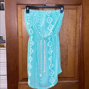 Blue Strapless dress/coverup